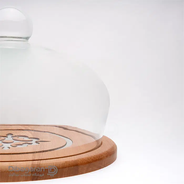 بررسی ظرف کیک خوری گرد چوبی ریور کد 5904