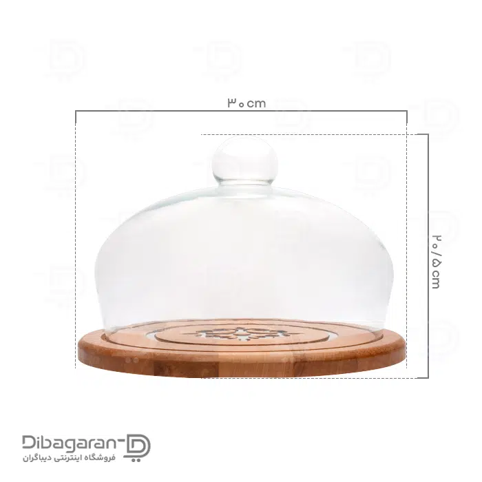 ابعاد ظرف کیک خوری گرد چوبی ریور کد 5904