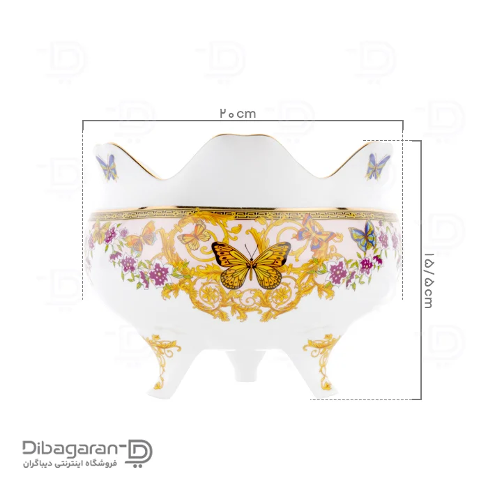 ابعاد ظرف شکلات خوری چینی ریما کد 55318