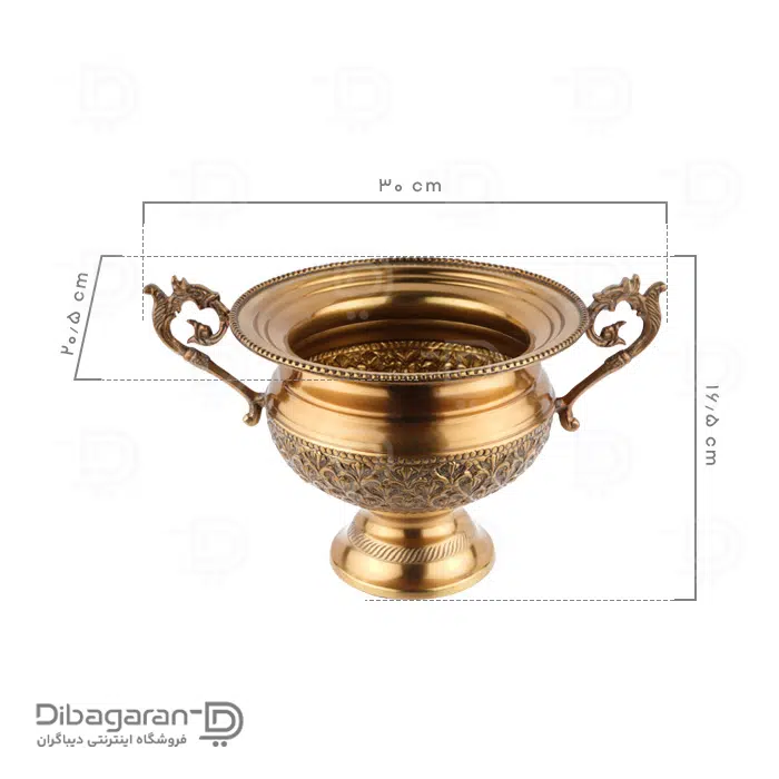 ابعاد میوه خوری برنجی گرد ریما کد R-98718