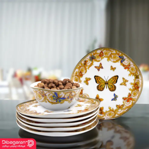 ست پیاله و پیش دستی چینی ریما مدل 55323-55324