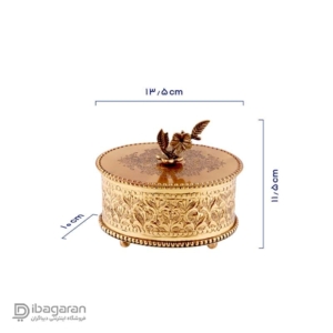 شکلات خوری برنجی درب دار ریما مدل R-98722