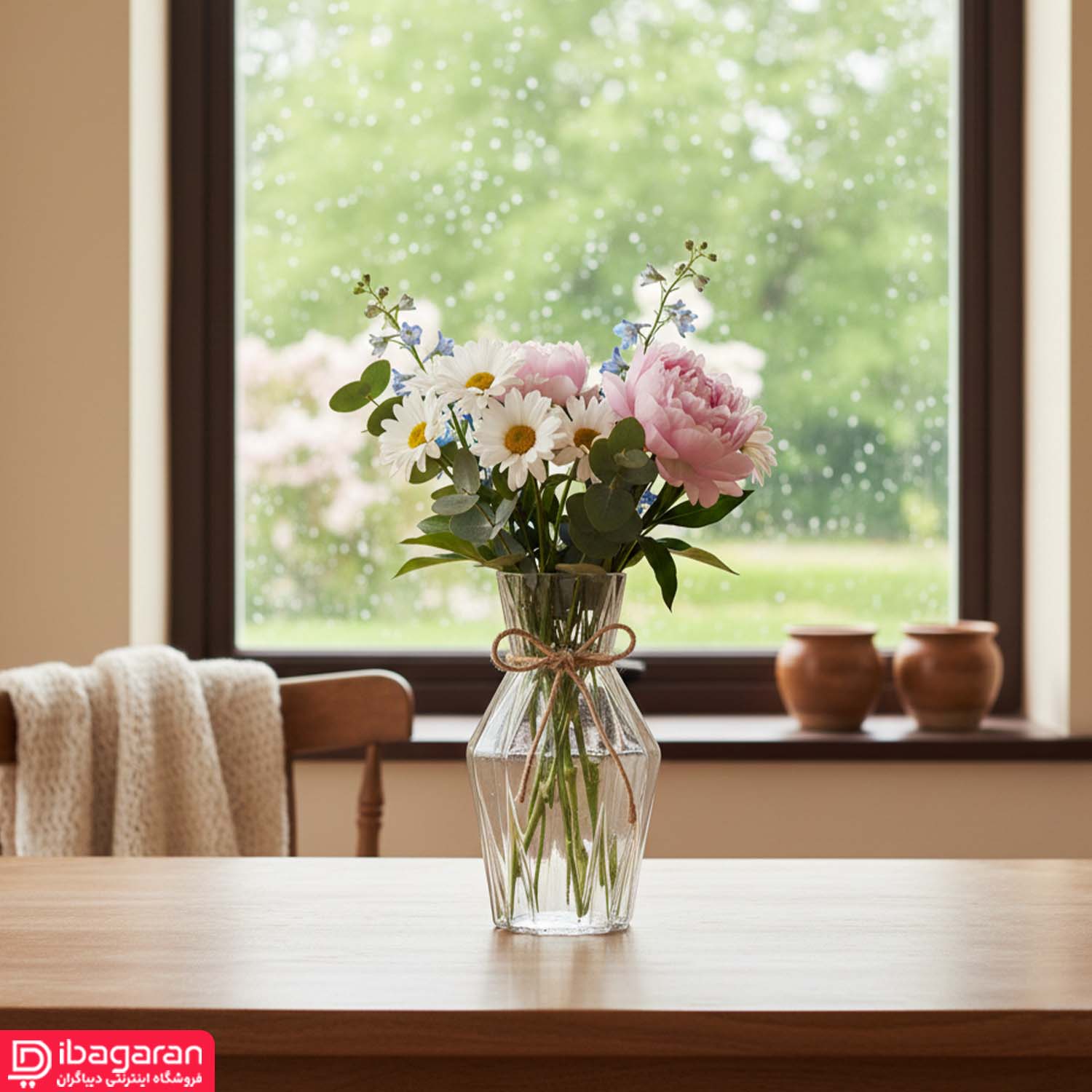 گلدان شیشه ای کژال