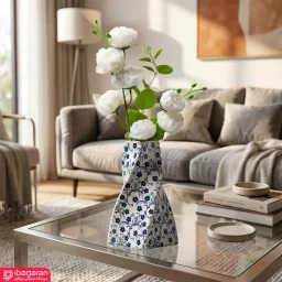 گلدان اهورا شکوفه آبی