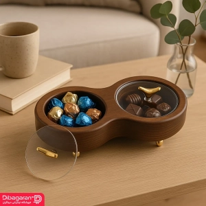 اردو خوری چوبی ایندو وود مدل دو خانه کد 9920/2