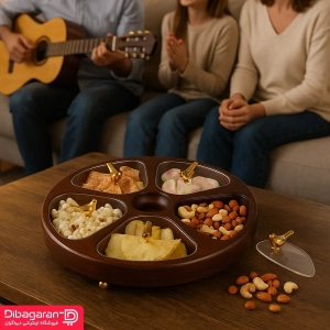 اردو خوری چوبی ایندو وود مدل پنج خانه کد 9920/5