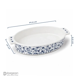 مرغ خوری بیضی طرح گل شکوفه آبی