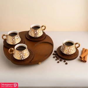 ست قهوه خوری ایندو وود کد 90140