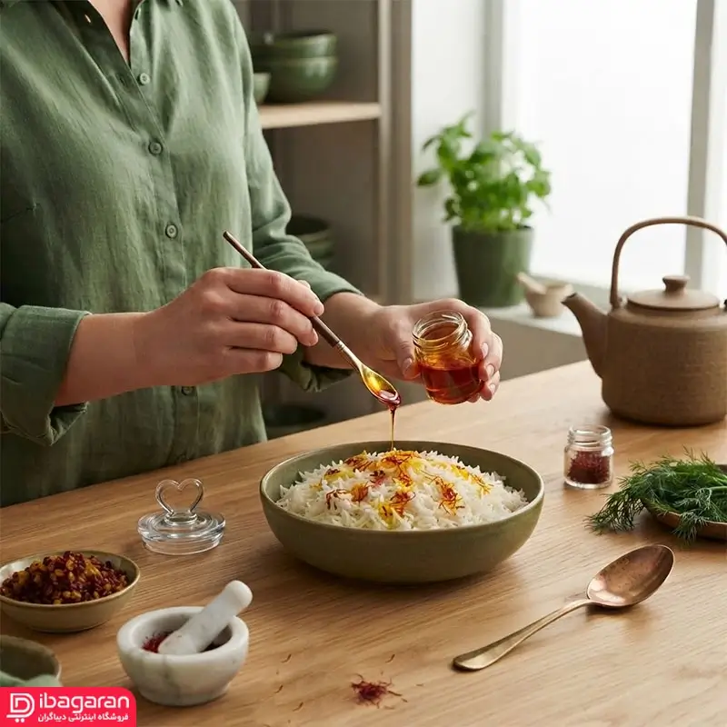 بانکه شیشه ای زعفران درب قلبی - Image 6