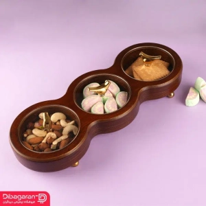 اردو خوری چوبی ایندو وود مدل سه خانه کد 9920/3