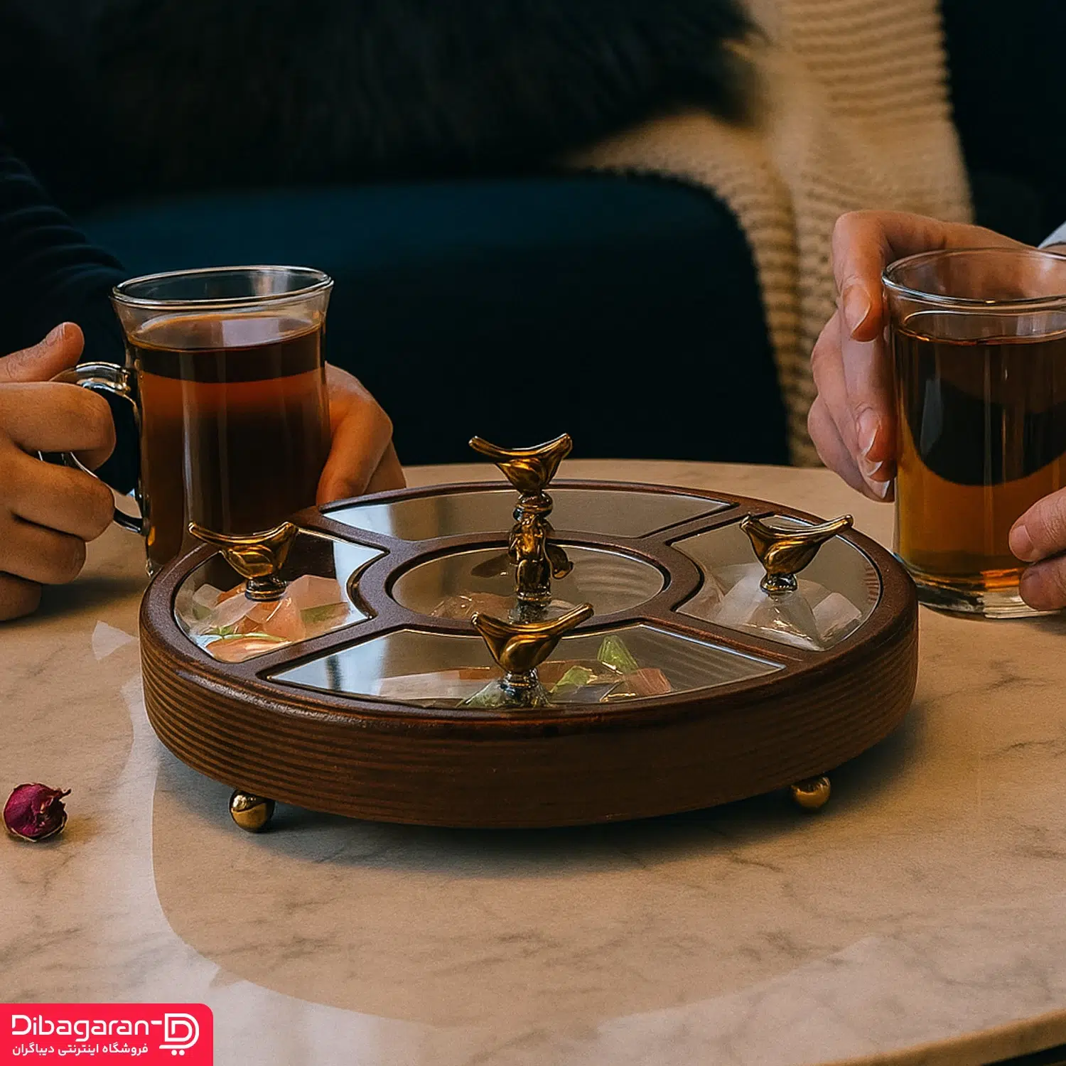 اردو خوری چوبی ایندو وود مدل پنج خانه کد 9920/55 - Image 2