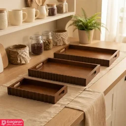سینی چوبی پذیرایی ایندوود با طراحی دالبری
