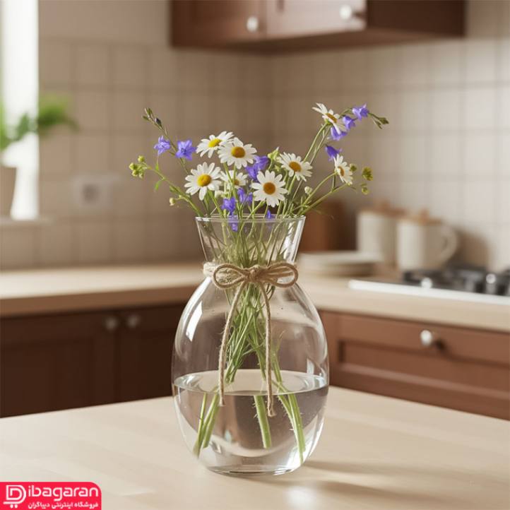 گلدان شیشه ای مدل لاله