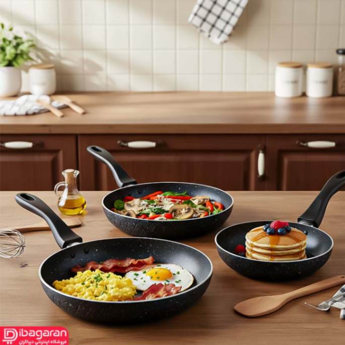 سه تابه گرانیتی مشکی ریور مدل 3851B - Image 12