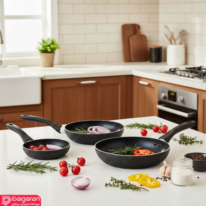 سه تابه گرانیتی مشکی ریور مدل 3851B - Image 11