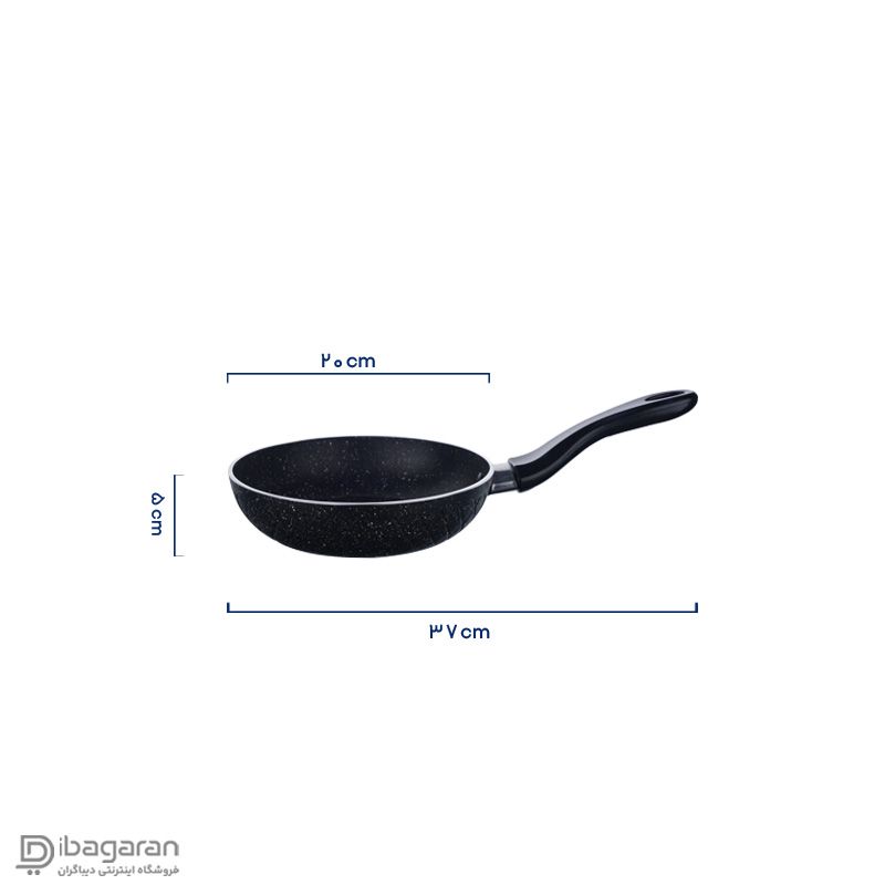 سه تابه گرانیتی مشکی ریور مدل 3851B - Image 2