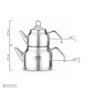 کتری قوری استیل 3 لیتر ریور مدل 2169