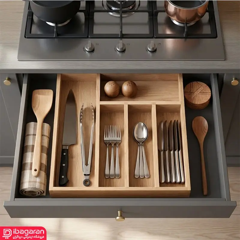 نظم دهنده چوبی داخل کابینت ریور مدل 3924 - Image 6