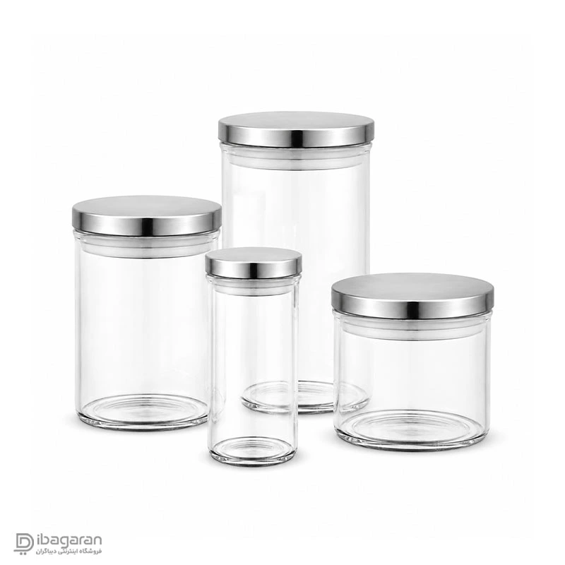 بانکه شیشه ای درب استیل ریور - Image 3