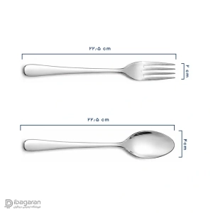 ست 12 پارچه قاشق و چنگال استیل ریور مدل 8344
