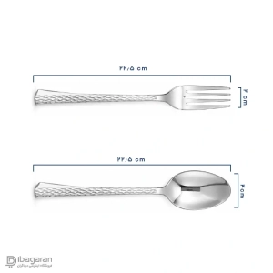 سرویس 12 پارچه قاشق و چنگال استیل ریور مدل 8343