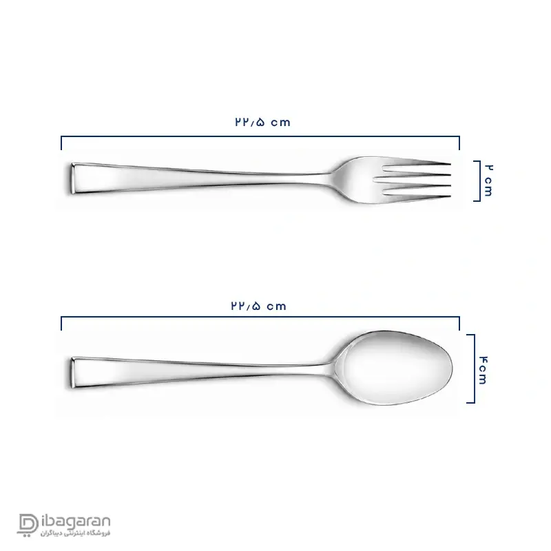 سرویس 12 پارچه قاشق و چنگال استیل ریور مدل 8348 - Image 2