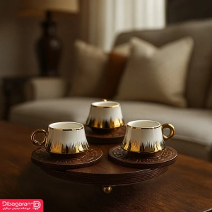 ست قهوه خوری ایندو وود کد 90130
