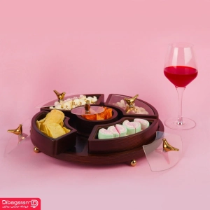 اردو خوری چوبی ایندو وود مدل گرد کد 9940/5