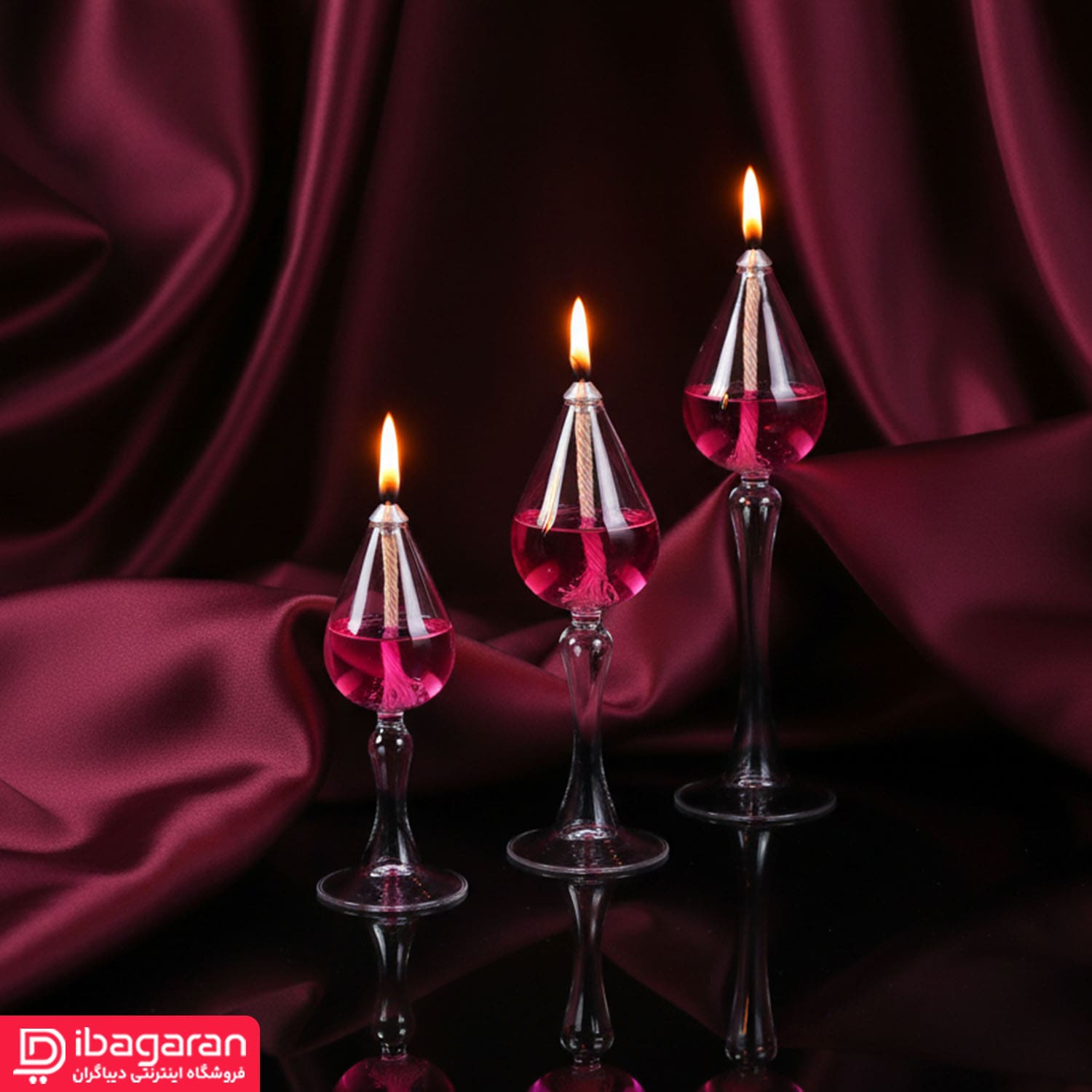 ست پیرکس سه عددی جا شمعی اشکی مدل 50268 - Image 8