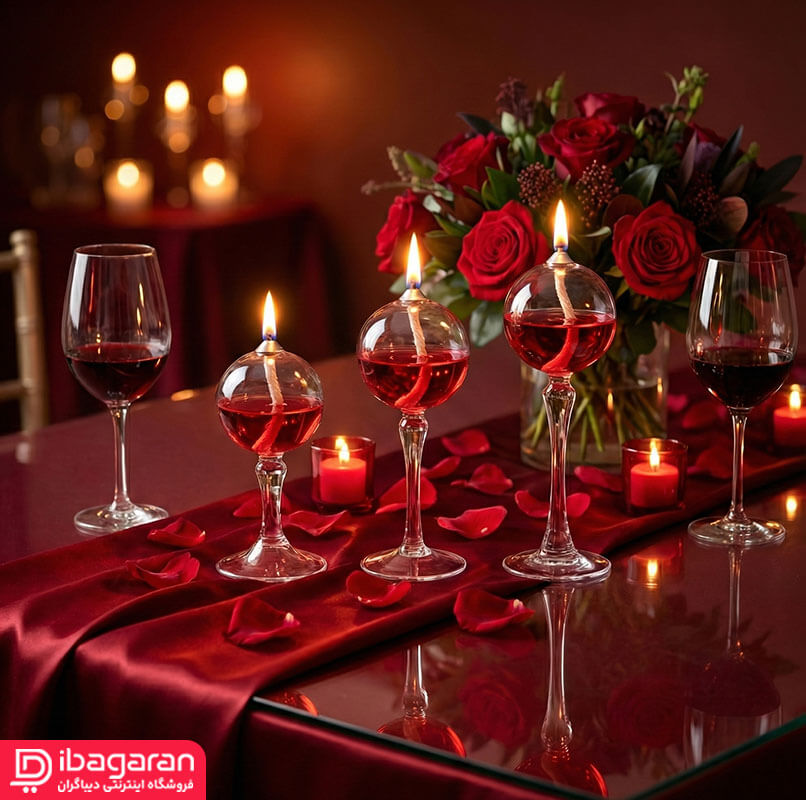 ست 3عددی جاشمعی حبابی پایه دار مدل 1390030 - Image 6