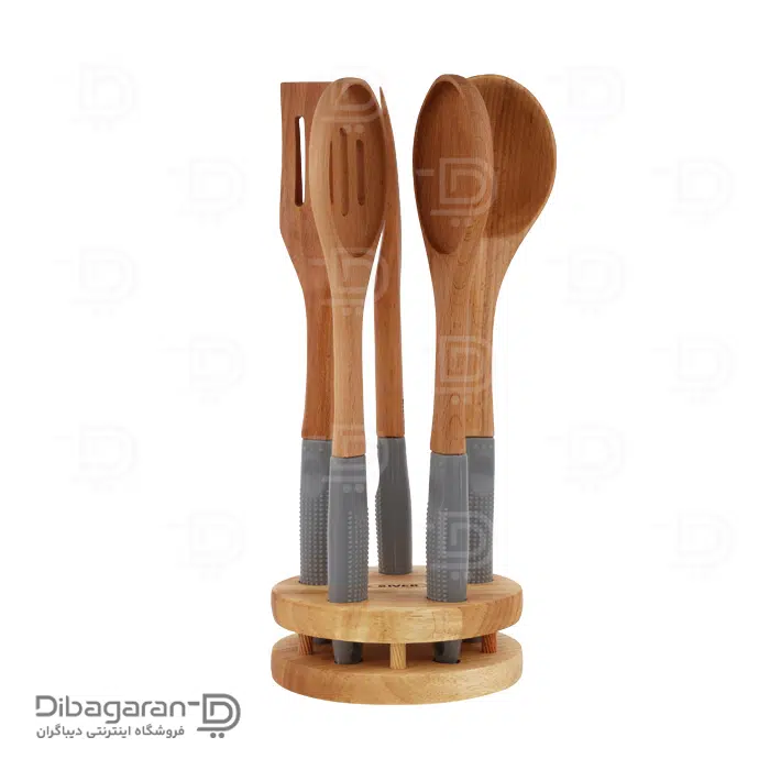 سرویس کفگیر ملاقه چوبی ریور 6 عددی کد 8494