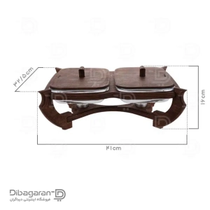 سوفله خوری مستطیل دوقلو چوبی سافینوکس کد kw800