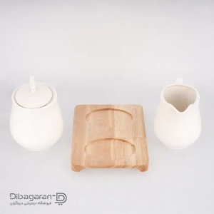 ظرف سرو شیر و شکر چوب چینی ریور کد 5956