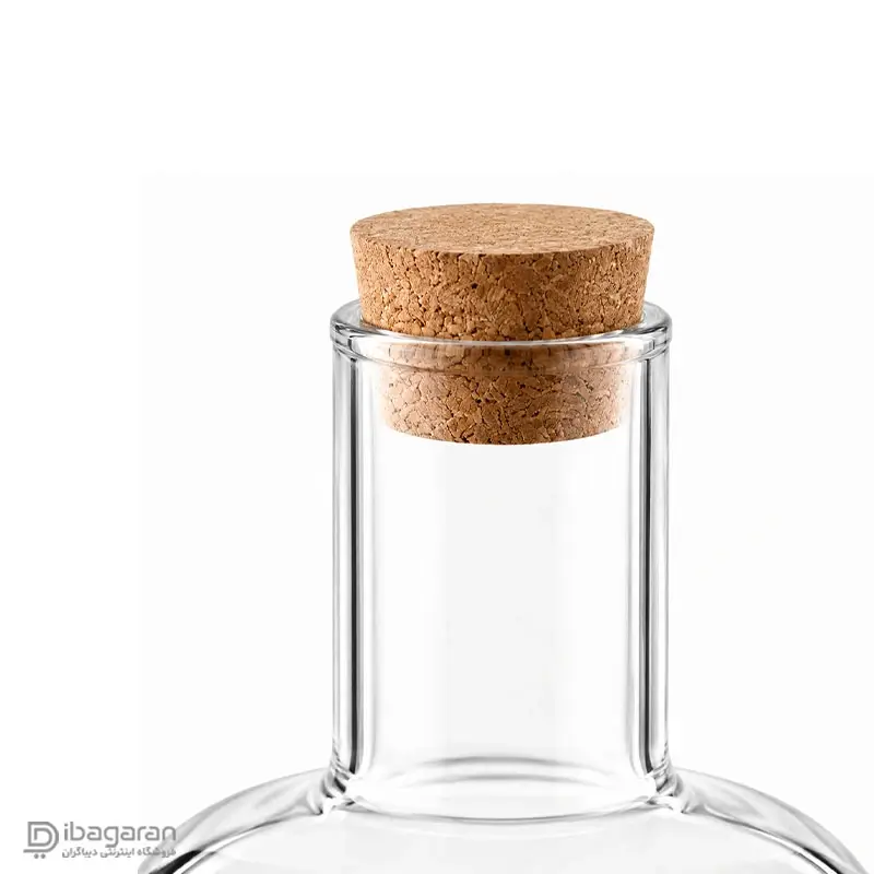 بطری آب شیشه ای چهارگوش کارولین مدل آیدا 320 - Image 4