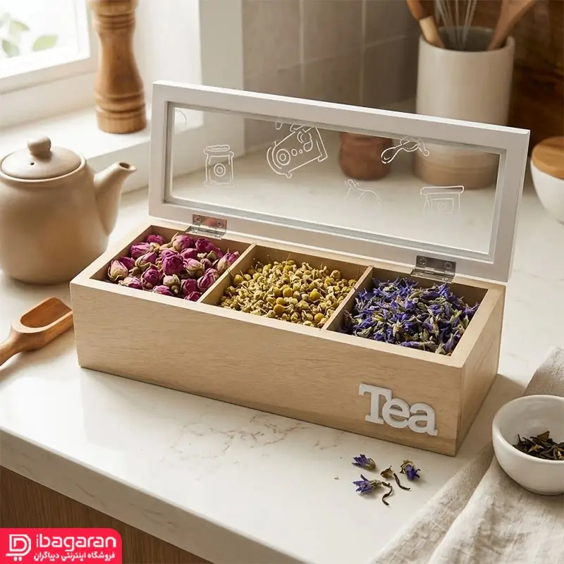 جعبه تی بگ سه خانه وارداتی
